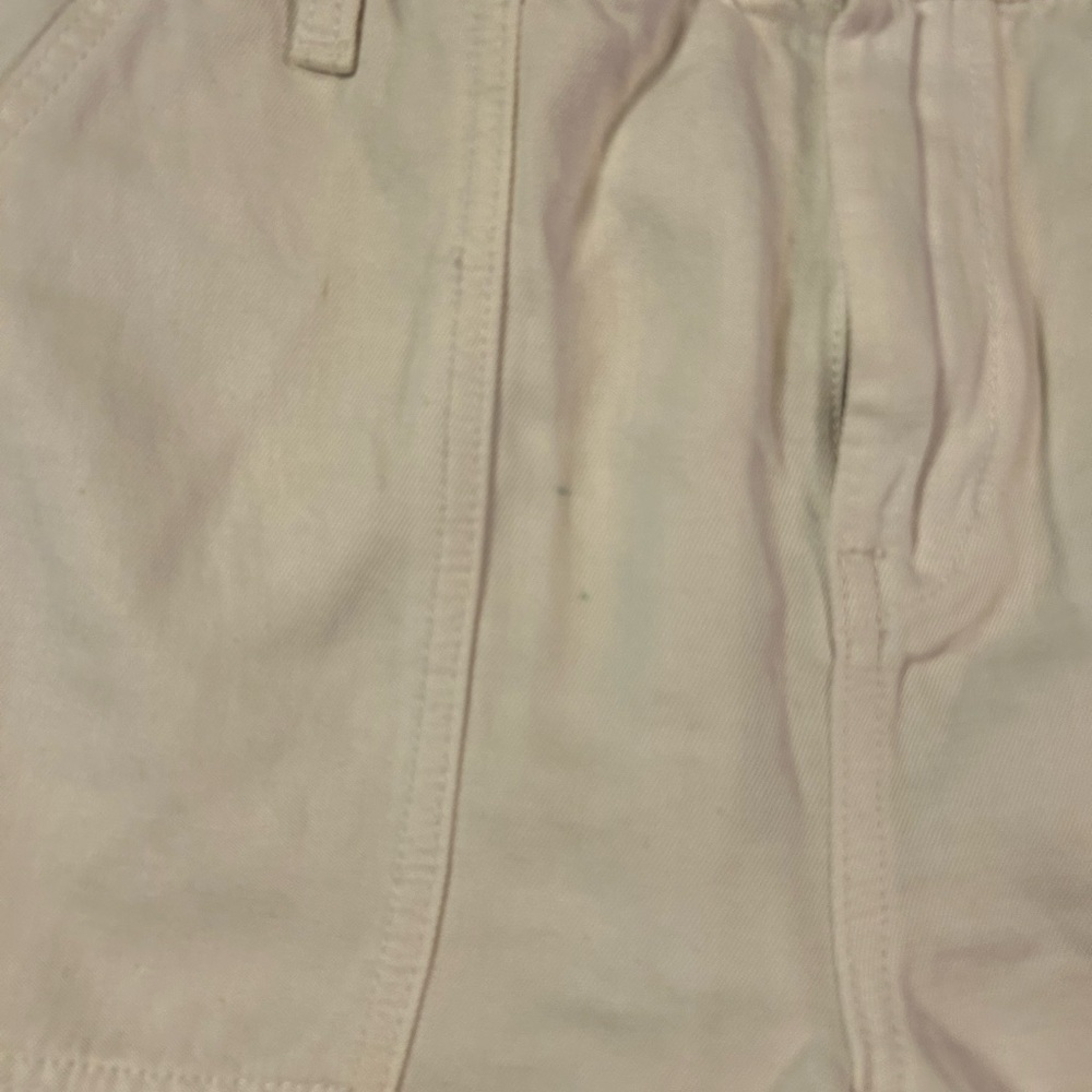 Aerie High Waist White Linen Blend Frayed Shorts - Picture 9 of 10